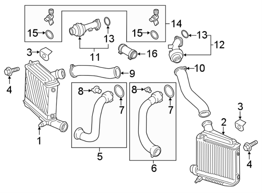 Diagram INTERCOOLER. for your 2010 Porsche Cayenne   