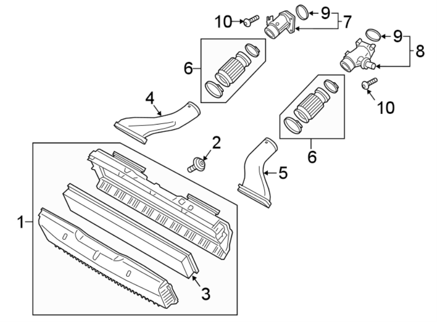 Diagram AIR INTAKE. for your 2016 Porsche Cayenne  GTS Sport Utility 