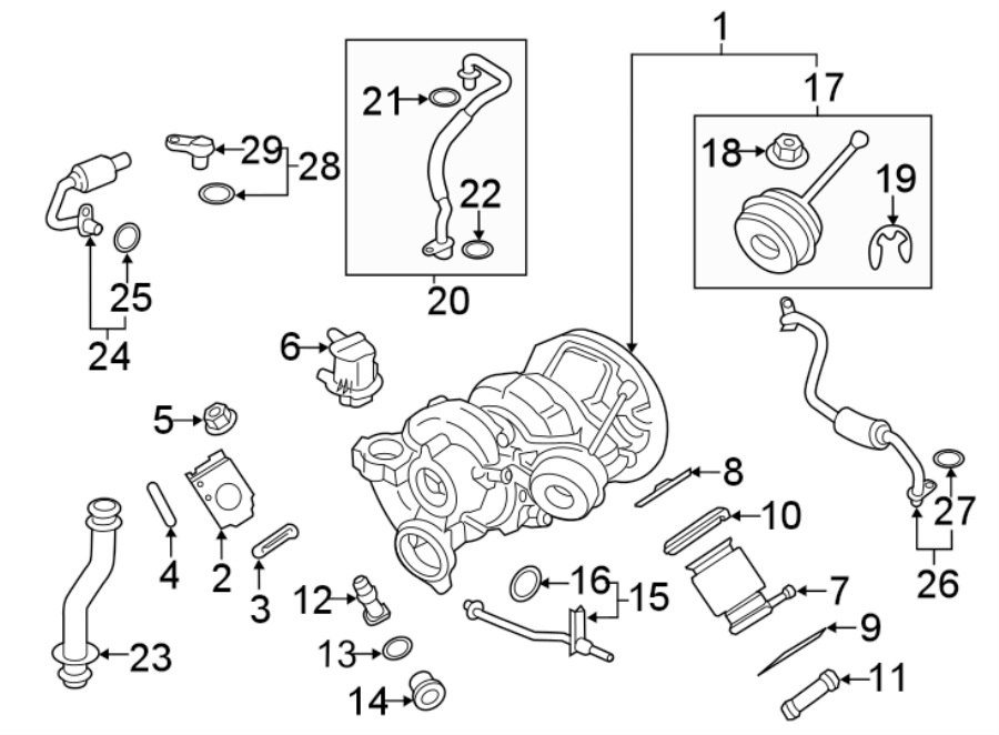 Diagram Turbocharger. for your 2021 Porsche Cayenne  Turbo Coupe Sport Utility 