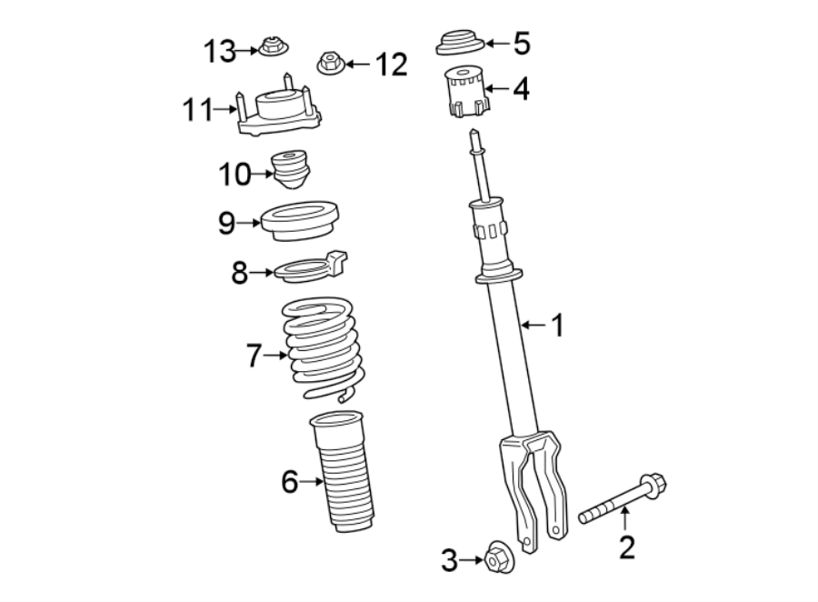 Diagram FRONT SUSPENSION. STRUTS & COMPONENTS. for your 2016 Porsche Cayenne  Base Sport Utility 