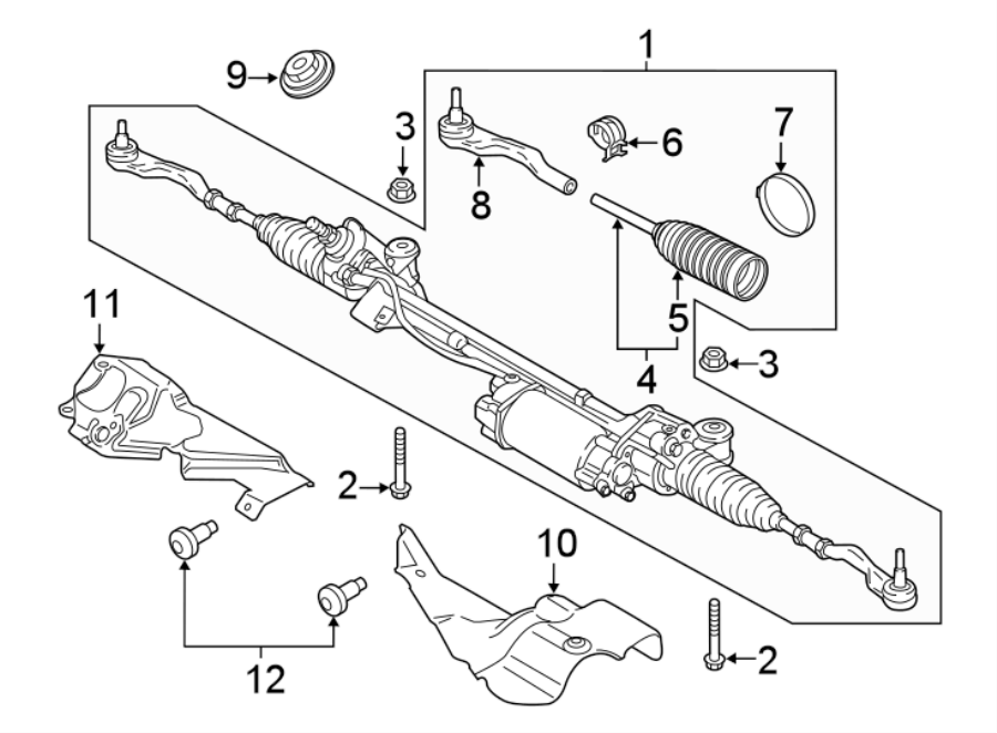 Diagram STEERING GEAR & LINKAGE. for your 2016 Porsche Panamera   