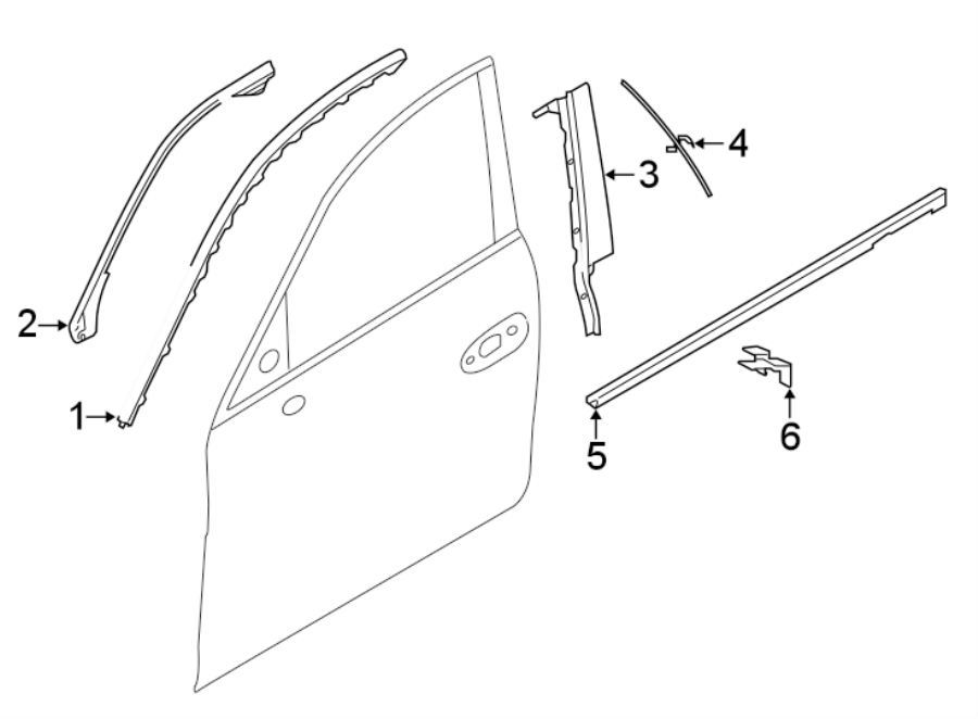 1FRONT DOOR. EXTERIOR TRIM.https://images.simplepart.com/images/parts/motor/fullsize/6952603.png