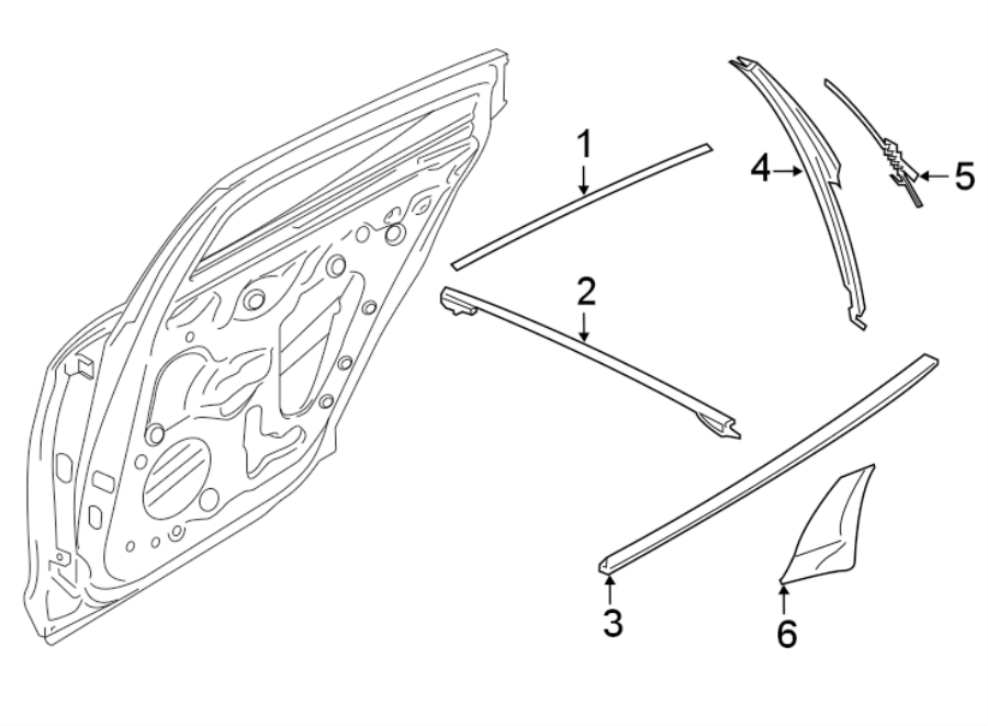 6REAR DOOR. EXTERIOR TRIM.https://images.simplepart.com/images/parts/motor/fullsize/6952630.png