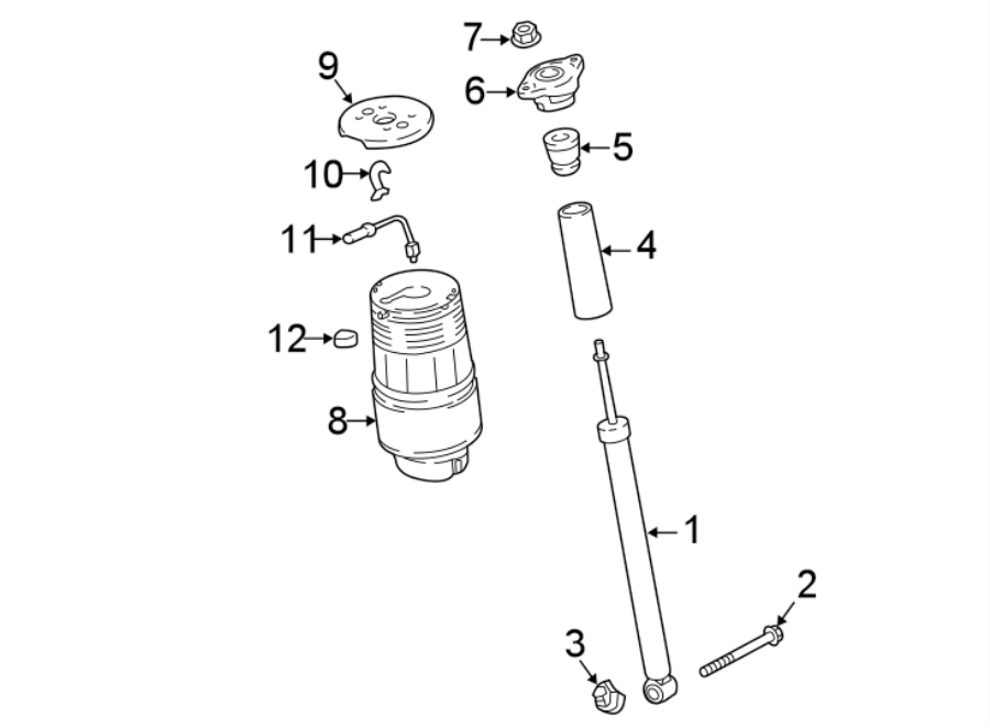 Diagram REAR SUSPENSION. SHOCKS & COMPONENTS. for your 2016 Porsche Cayenne  Base Sport Utility 