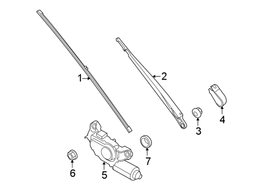 Diagram LIFT GATE. REAR WIPER COMPONENTS. for your 2010 Porsche Cayenne   