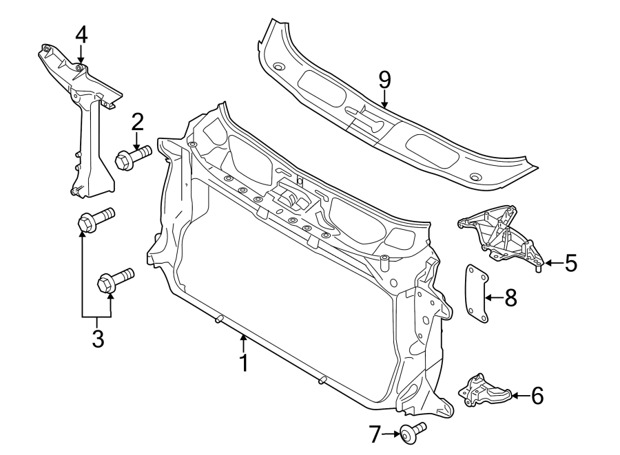 3RADIATOR SUPPORT.https://images.simplepart.com/images/parts/motor/fullsize/6955031.png