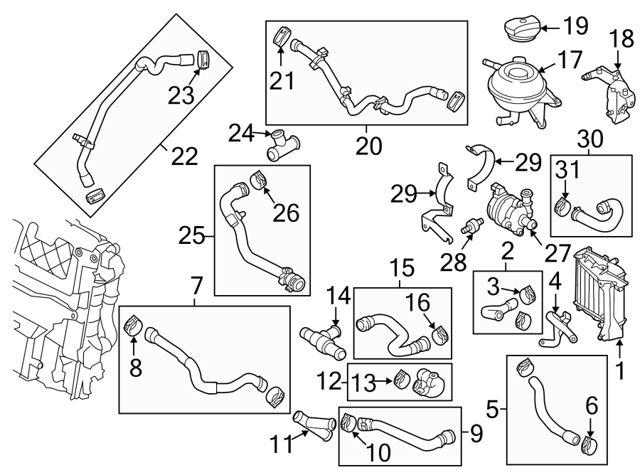 Diagram HOSES & LINES. for your 2022 Porsche Cayenne  Turbo S E-Hybrid Sport Utility 