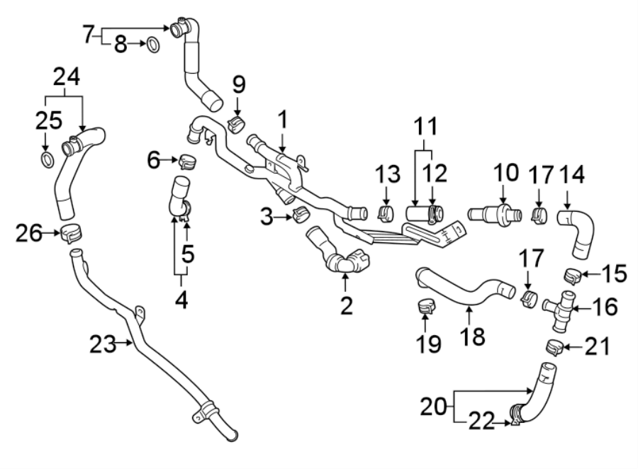 Diagram HOSES & LINES. for your Porsche Macan  