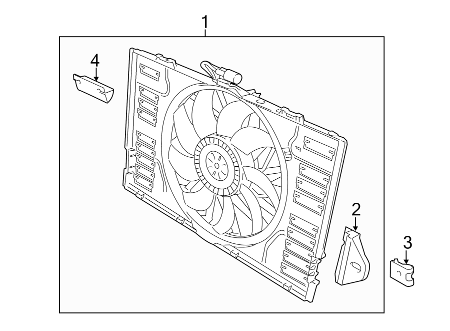 Diagram COOLING FAN. for your 2006 Porsche Cayenne  Turbo Sport Utility 