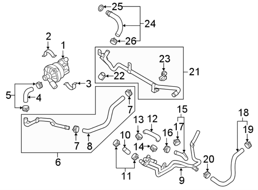 Diagram PUMP & HOSES. for your 2018 Porsche Cayenne  Turbo Sport Utility 