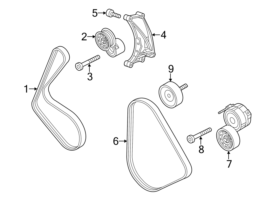 Diagram BELTS & PULLEYS. for your 2017 Porsche Cayenne  GTS Sport Utility 