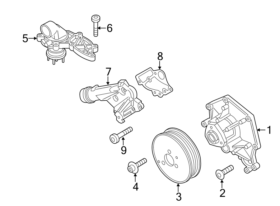 Diagram WATER PUMP. for your 2010 Porsche Cayenne  GTS Sport Utility 