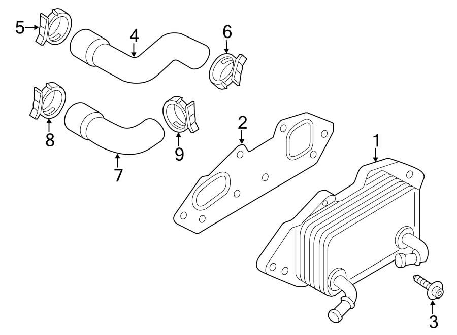 Diagram OIL COOLER. for your 2006 Porsche Cayenne  Turbo Sport Utility 