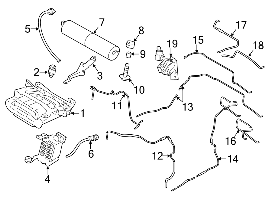 Diagram RIDE CONTROL COMPONENTS. for your 2015 Porsche Cayenne   