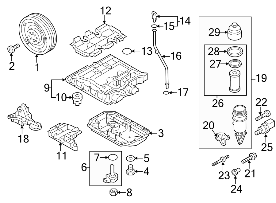 Diagram ENGINE PARTS. for your 2017 Porsche Cayenne  GTS Sport Utility 