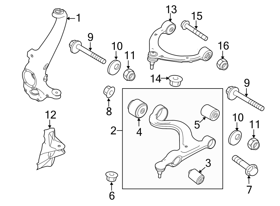 Diagram FRONT SUSPENSION. SUSPENSION COMPONENTS. for your 2010 Porsche 911   