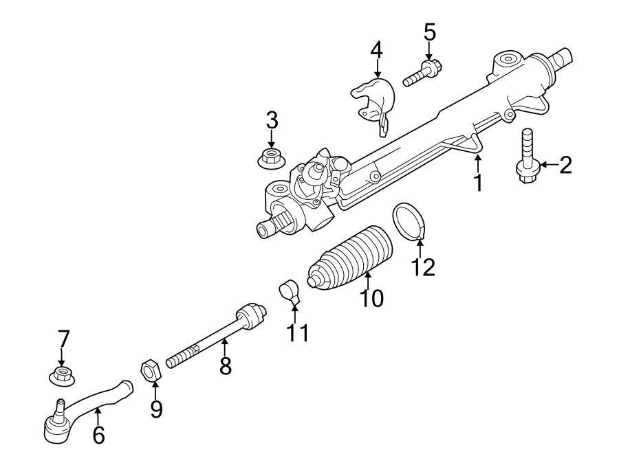 Diagram STEERING GEAR & LINKAGE. for your 2017 Porsche Cayenne  S E-Hybrid Platinum Edition Sport Utility 