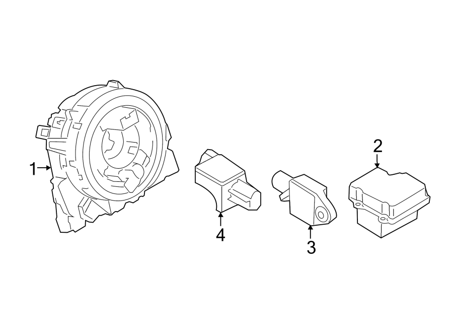 Diagram RESTRAINT SYSTEMS. AIR BAG COMPONENTS. for your 2017 Porsche Cayenne   