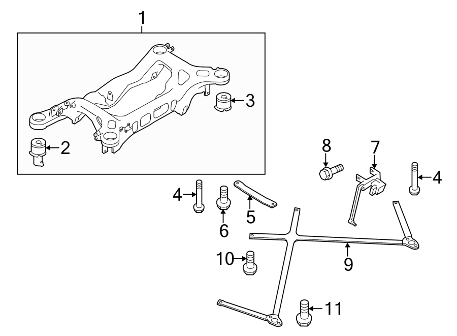 Diagram REAR SUSPENSION. SUSPENSION MOUNTING. for your 2009 Porsche Cayenne 4.8L V8 A/T GTS Sport Utility 