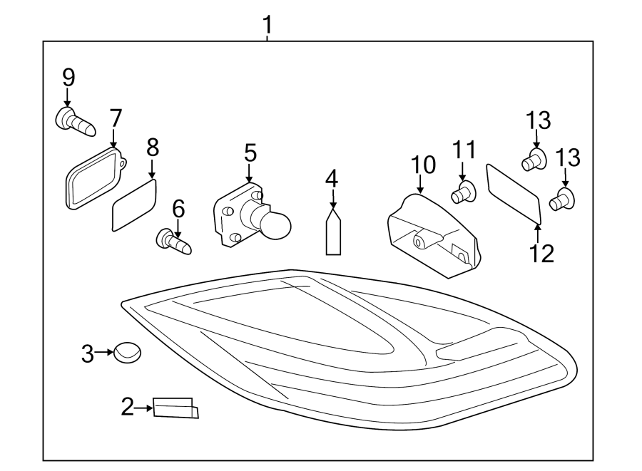 Diagram REAR LAMPS. TAIL LAMPS. for your 2008 Porsche Cayenne 3.6L V6 A/T Base Sport Utility 