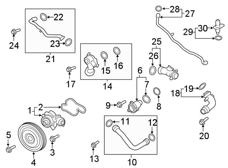 Diagram WATER PUMP. for your 2006 Porsche Cayenne   