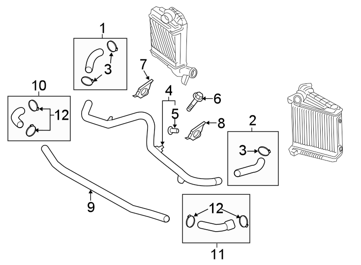 Diagram INTERCOOLER. for your 2018 Porsche Panamera   