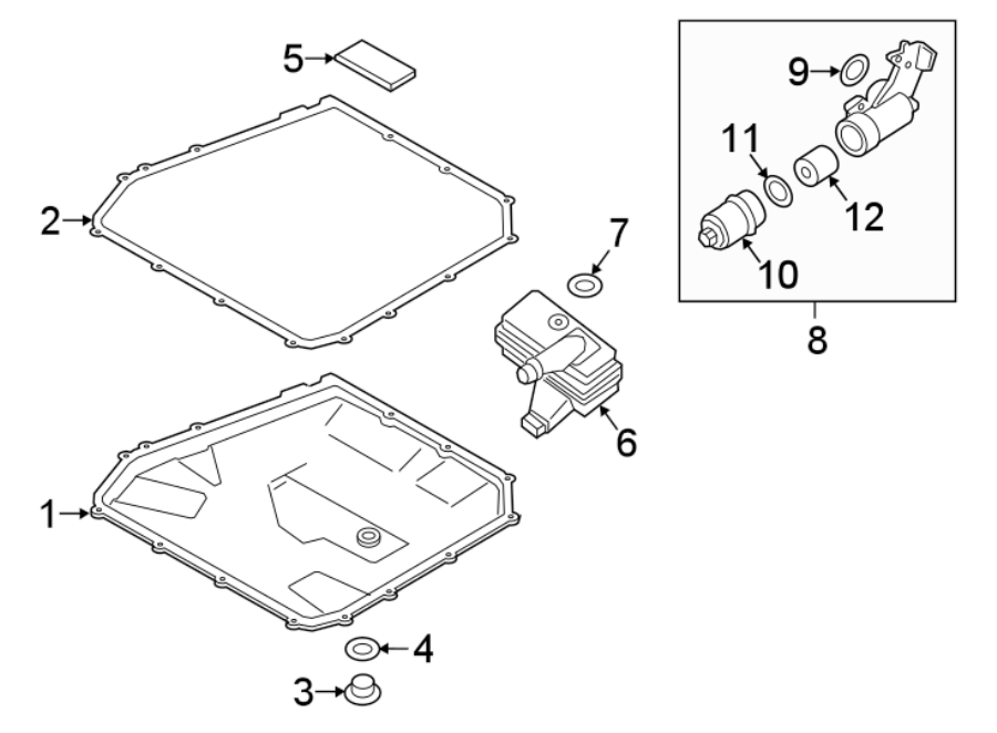 Diagram ENGINE / TRANSAXLE. TRANSAXLE PARTS. for your 2014 Porsche Cayenne  GTS Sport Utility 