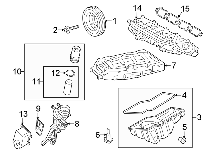 Diagram ENGINE / TRANSAXLE. ENGINE PARTS. for your 2010 Porsche Cayenne  Turbo Sport Utility 