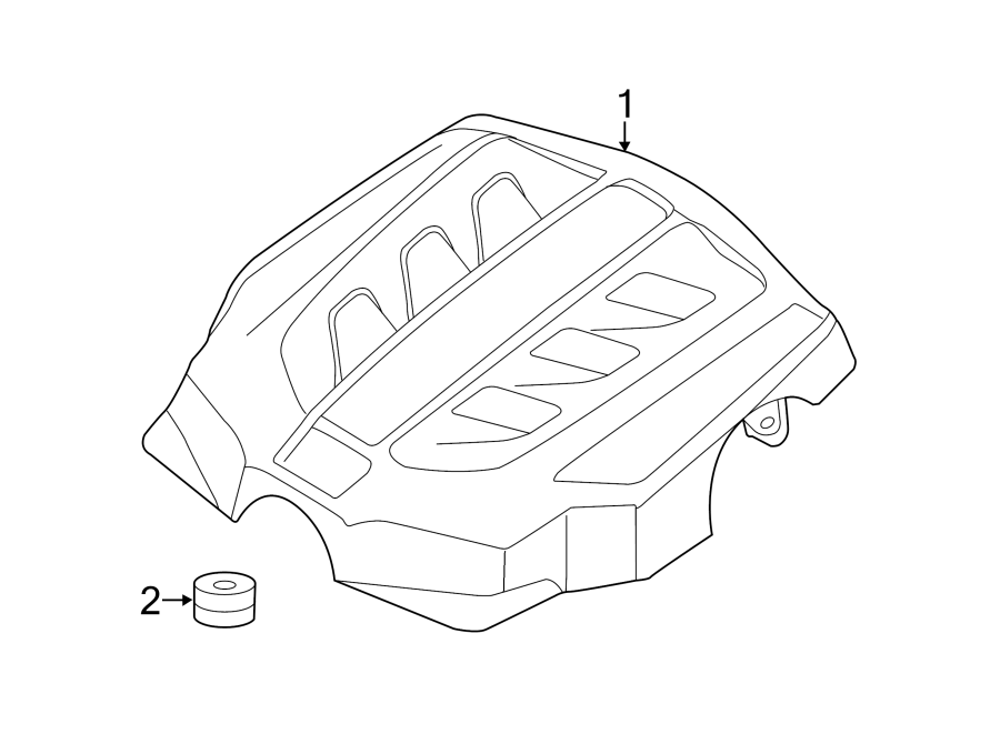 Diagram ENGINE / TRANSAXLE. ENGINE APPEARANCE COVER. for your 2013 Porsche Cayenne  S Hybrid Sport Utility 