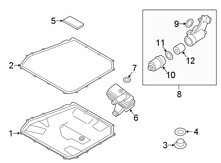 Diagram Engine / transaxle. Transaxle parts. for your 2010 Porsche Cayenne   