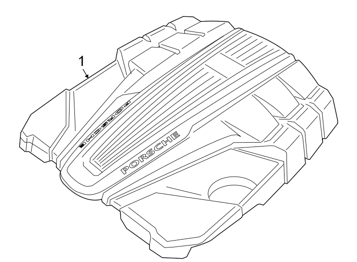 Diagram Engine / transaxle. Engine appearance cover. for your 2019 Porsche Cayenne   