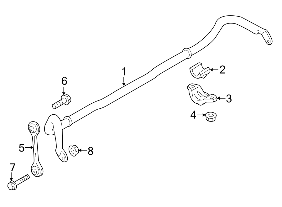 Diagram FRONT SUSPENSION. STABILIZER BAR & COMPONENTS. for your 2016 Porsche Cayenne   