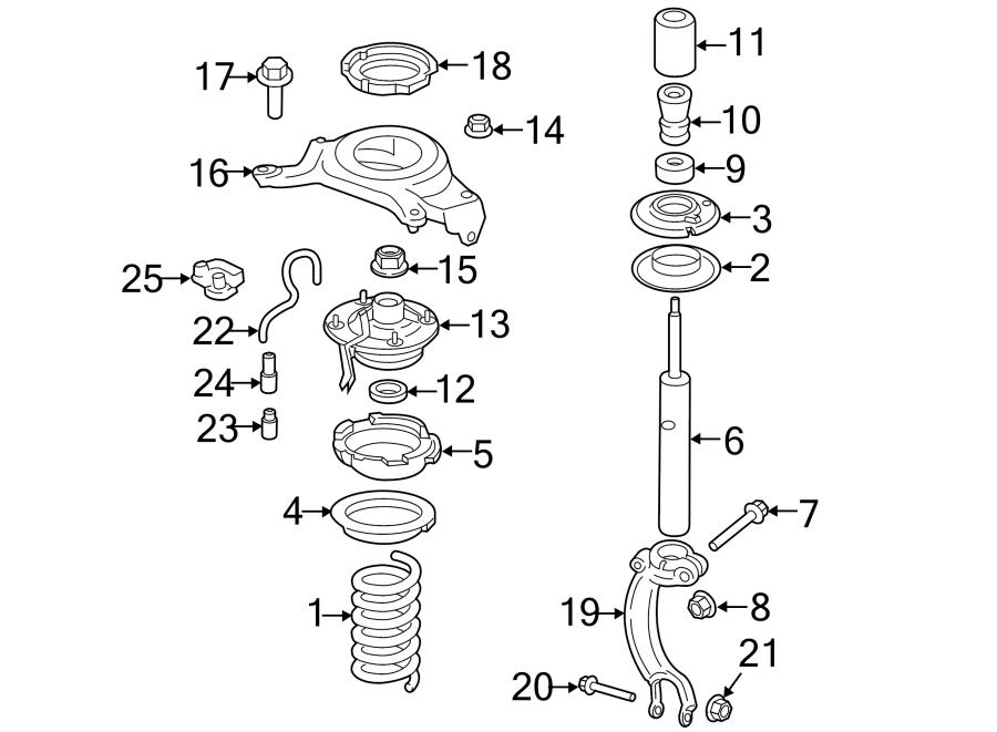 Diagram FRONT SUSPENSION. STRUTS & COMPONENTS. for your Porsche