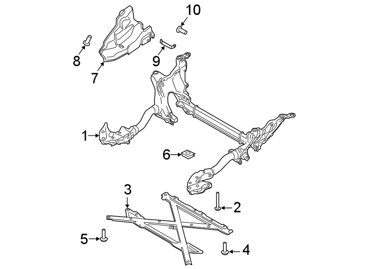 Diagram FRONT SUSPENSION. SUSPENSION MOUNTING. for your 2024 Porsche Cayenne  Turbo E-Hybrid Sport Utility 