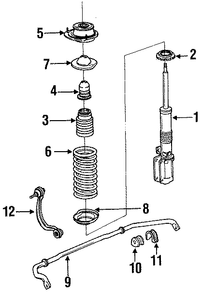 Diagram WHEELS & FRONT SUSPENSION. STABILIZER BAR & COMPONENTS. STRUTS & COMPONENTS. for your 2017 Porsche Cayenne  Turbo S Sport Utility 