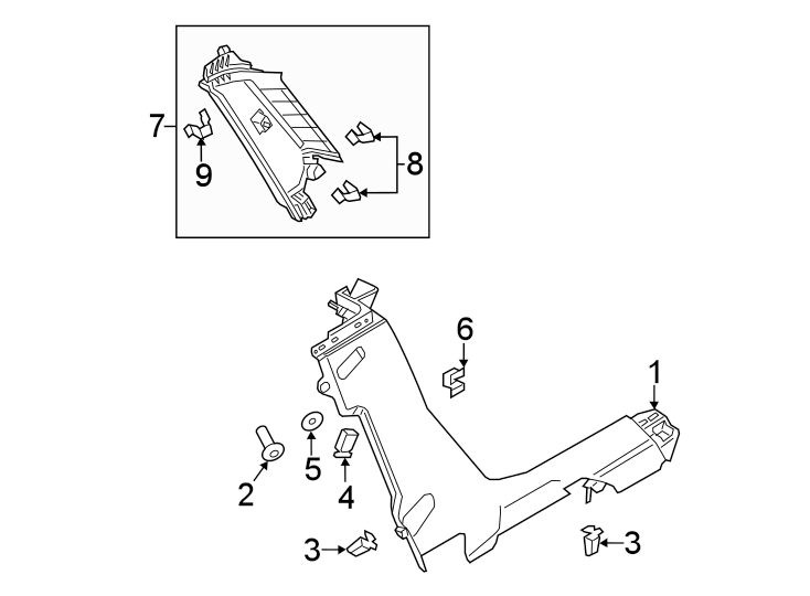 Diagram QUARTER PANEL. INTERIOR TRIM. for your 2006 Porsche Cayenne  Turbo S Sport Utility 