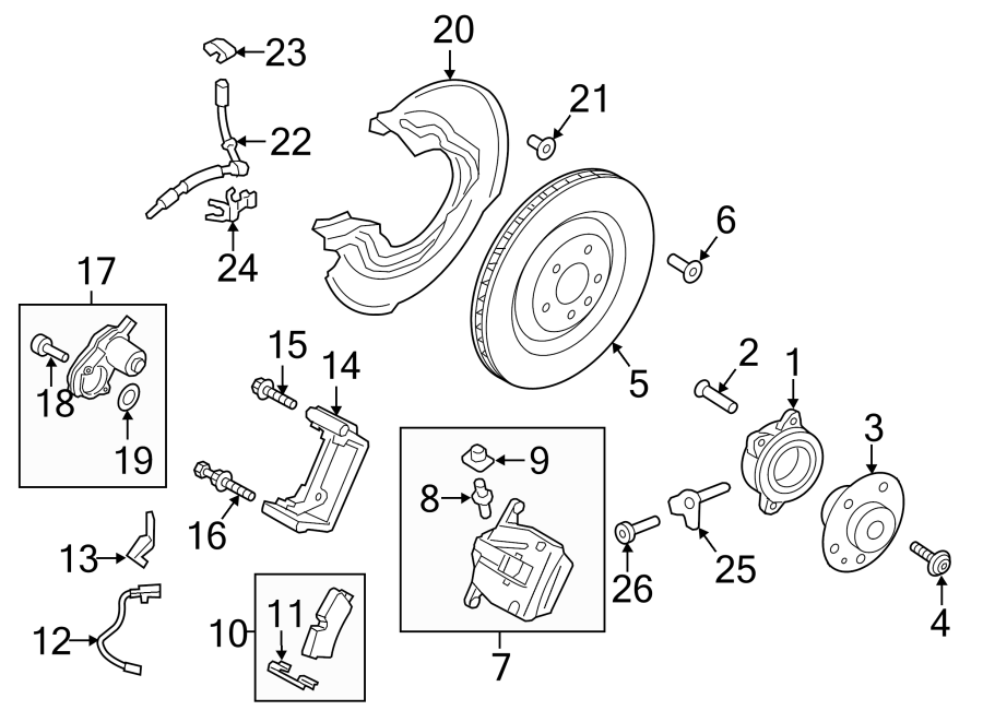 Diagram REAR SUSPENSION. BRAKE COMPONENTS. for your 2022 Porsche Cayenne  Turbo GT Coupe Sport Utility 