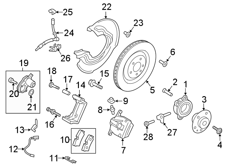 Diagram REAR SUSPENSION. BRAKE COMPONENTS. for your 2024 Porsche Cayenne  Turbo GT Coupe Sport Utility 