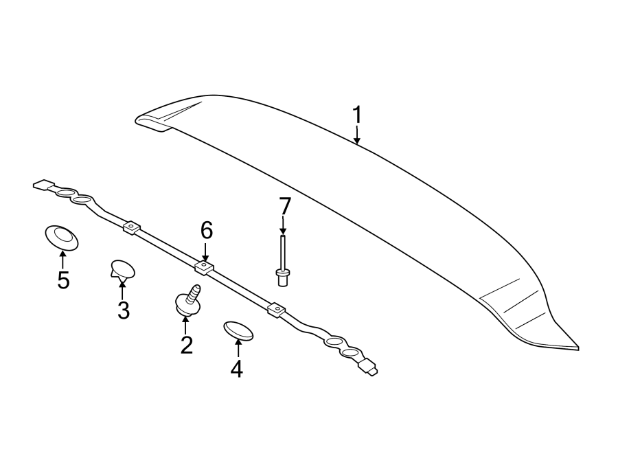 Diagram LIFT GATE. SPOILER. for your 2022 Porsche Cayenne   