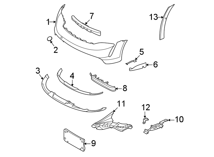 1Front bumper & grille. Bumper & components.https://images.simplepart.com/images/parts/motor/fullsize/6965032.png