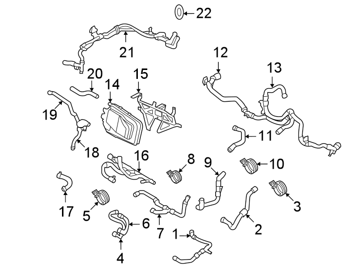 Diagram Coolant lines. for your 2006 Porsche Cayenne   