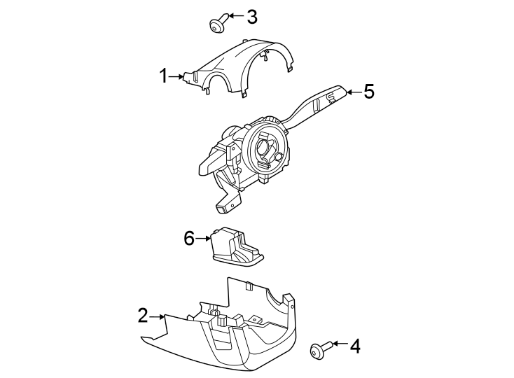 1Steering column. Shroud. Switches & levers.https://images.simplepart.com/images/parts/motor/fullsize/6965377.png