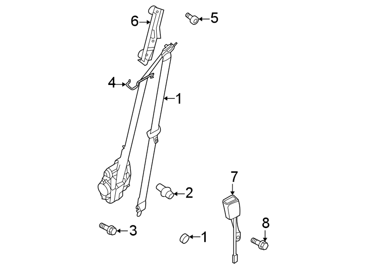 5Restraint systems. Front seat belts.https://images.simplepart.com/images/parts/motor/fullsize/6965680.png