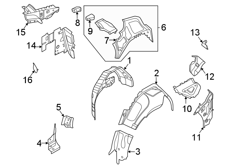 12Quarter panel. Inner structure.https://images.simplepart.com/images/parts/motor/fullsize/6965847.png