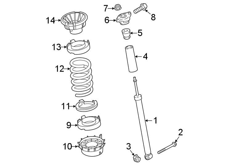 Diagram Rear suspension. Shocks & components. for your 2016 Porsche Cayenne  Base Sport Utility 