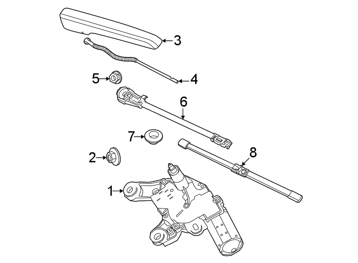 1Lift gate. Wiper & washer components.https://images.simplepart.com/images/parts/motor/fullsize/6965964.png