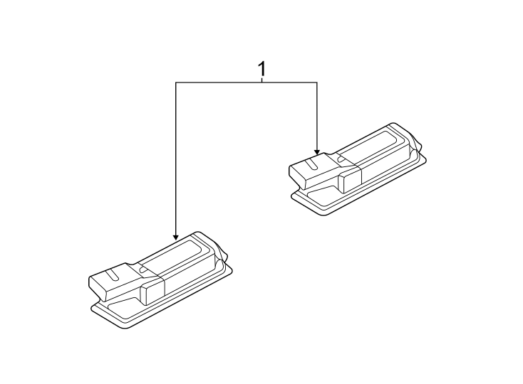 Diagram Rear lamps. License lamps. for your 2024 Porsche Taycan  Turbo Cross Turismo Wagon 
