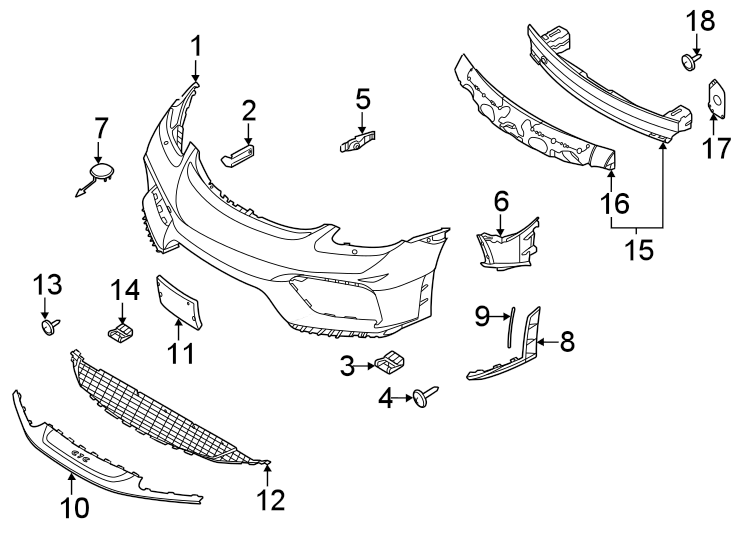 9Front bumper. Bumper & components.https://images.simplepart.com/images/parts/motor/fullsize/6970022.png