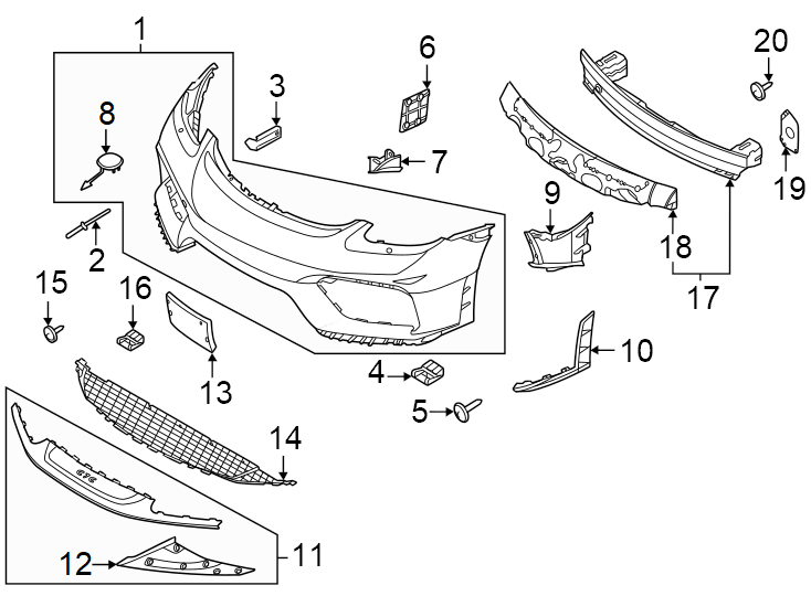 2Front bumper. Bumper & components.https://images.simplepart.com/images/parts/motor/fullsize/6970024.png