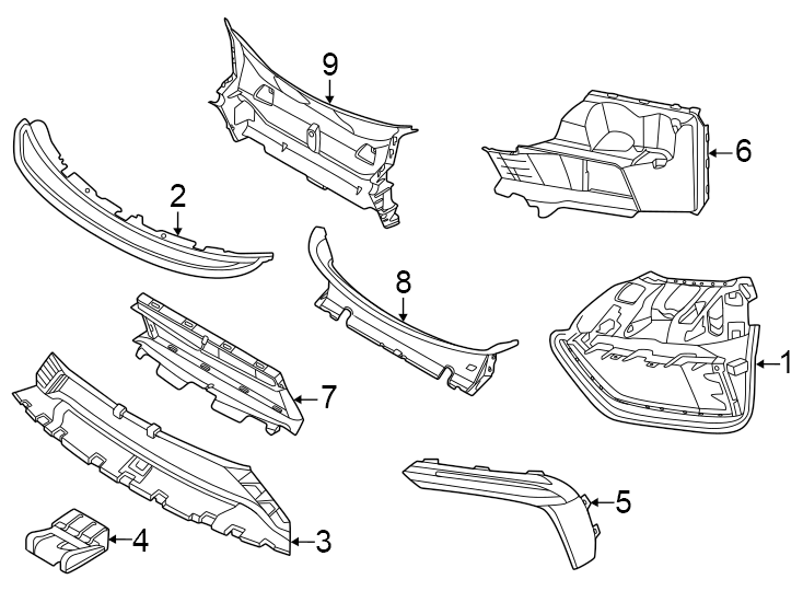 6Front bumper. Grille & components.https://images.simplepart.com/images/parts/motor/fullsize/6970026.png